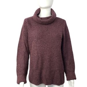 Vtg Linden Hill Purple Plum MOHAIR Cowl Neck Sweater, Size Large
